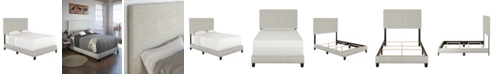 Ultima Morganford Full Size Upholstered Linen Padded Platform Bed Frame
